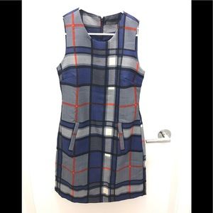 Suzy Shier sleeveless shift blue dress XS